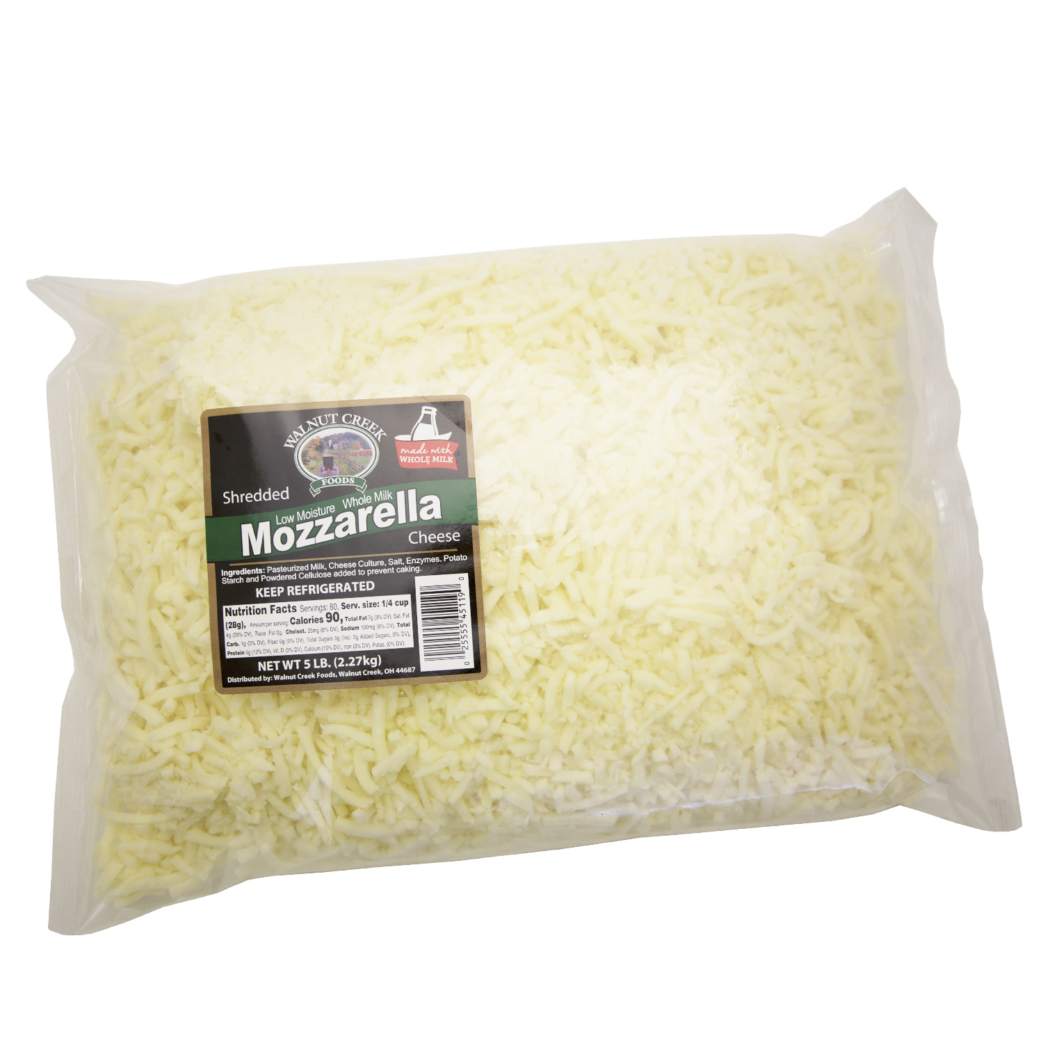 Mozzarella - Shredded Whole Milk WC 5 lb