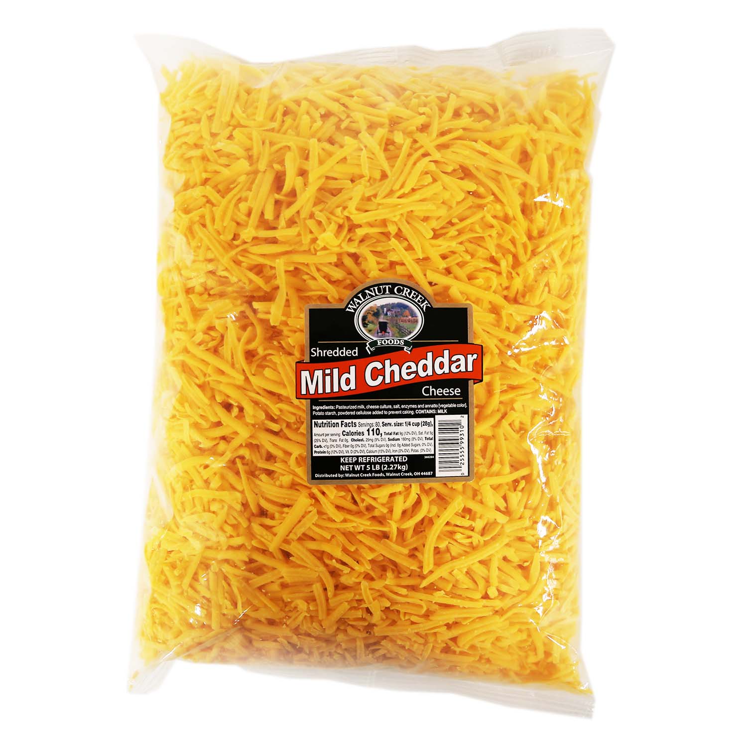 Cheddar - Mild Shredded WC 5 lb