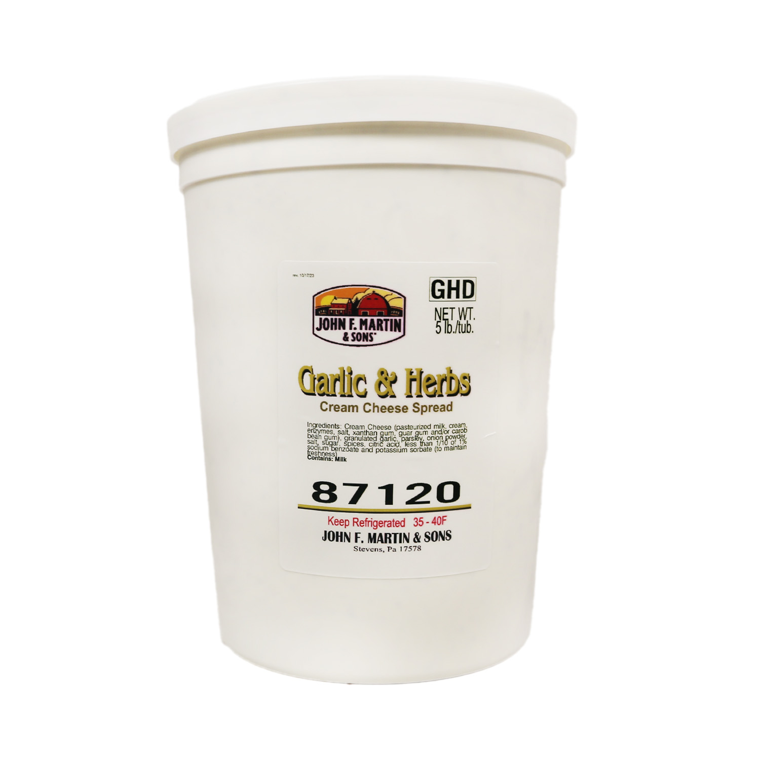 Cream Cheese Spread - JFM Garlic & Herb