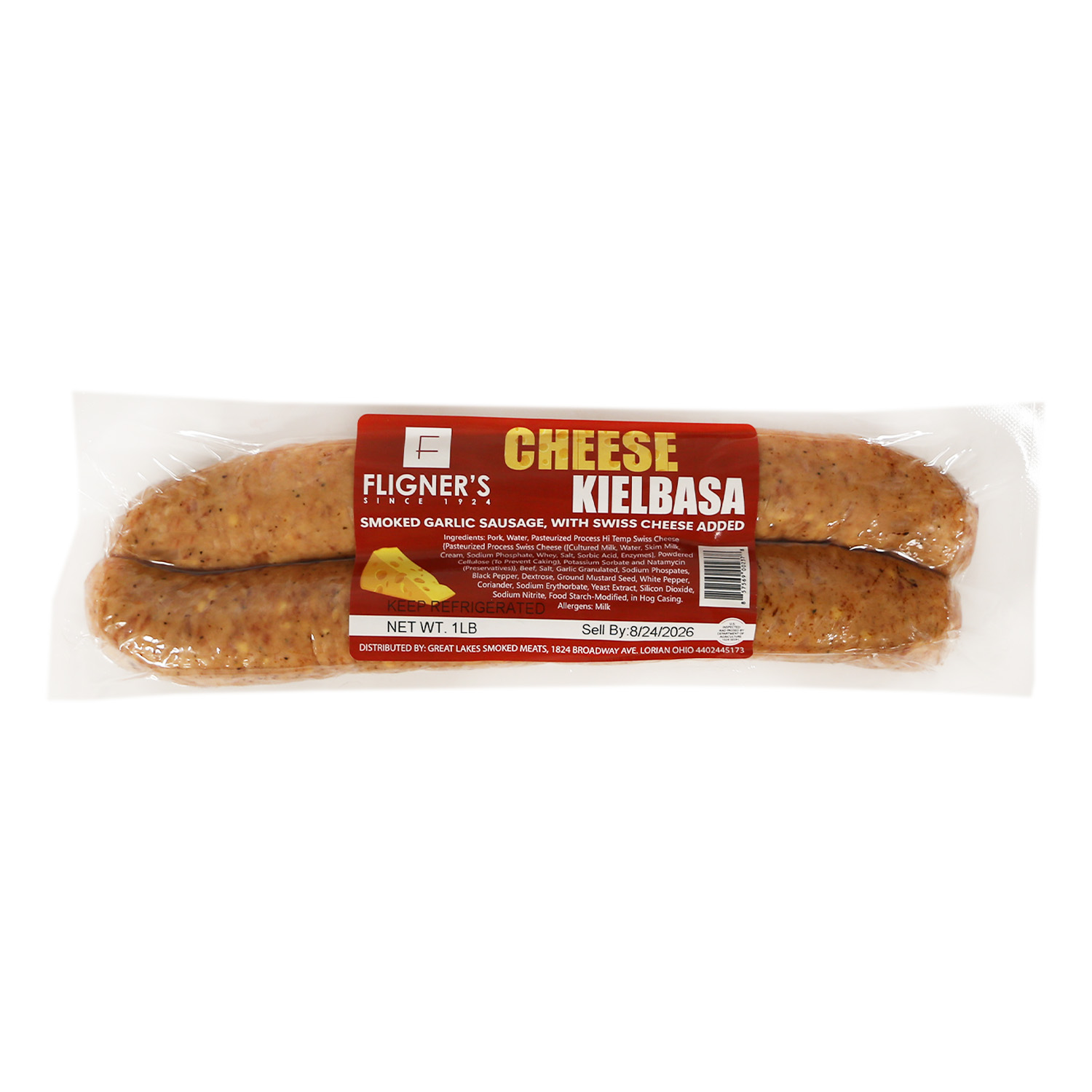 Kielbasa - Smoked Cheese Fligner's 10/1 lb