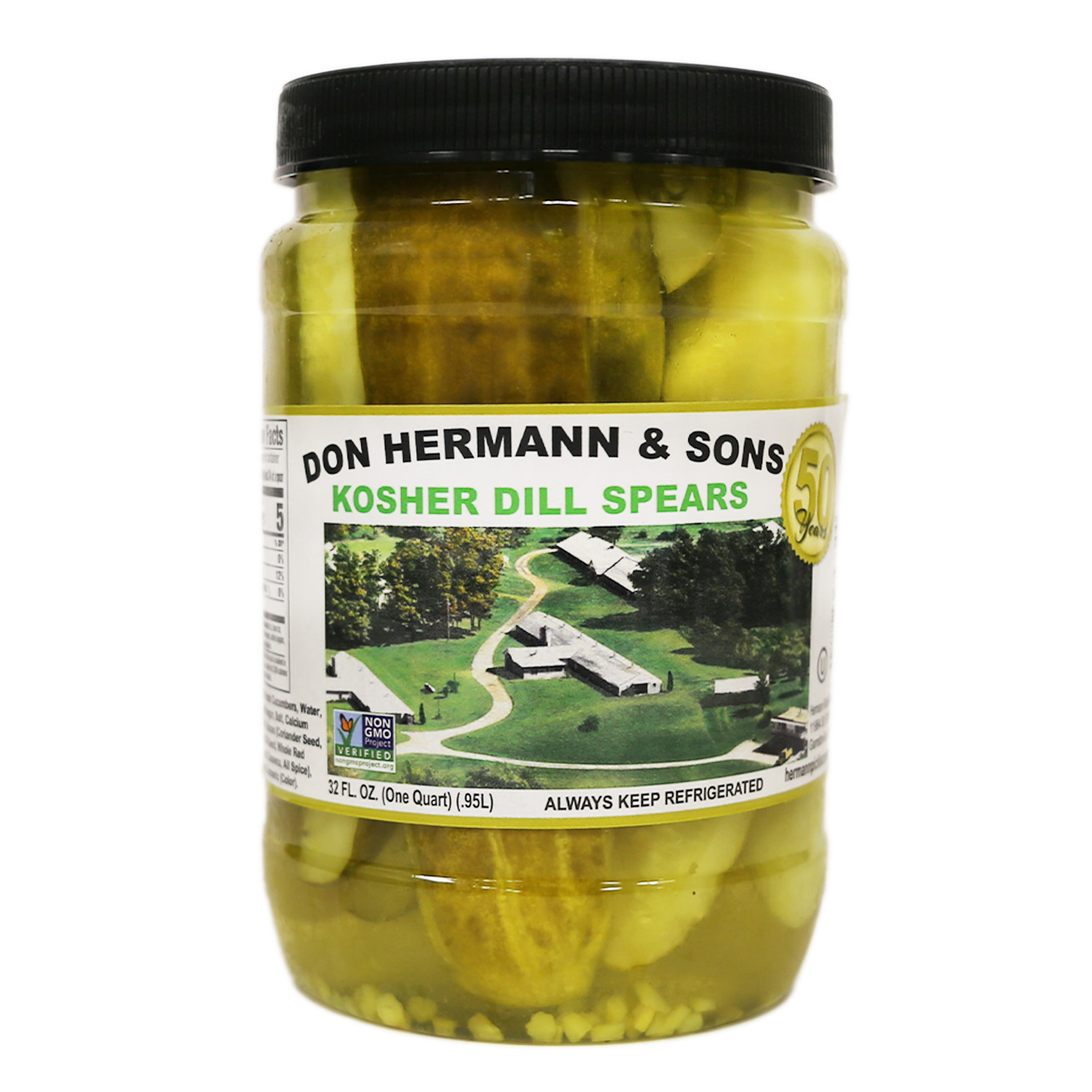 Pickles - Kosher Dill Spears Hermann's 32 oz