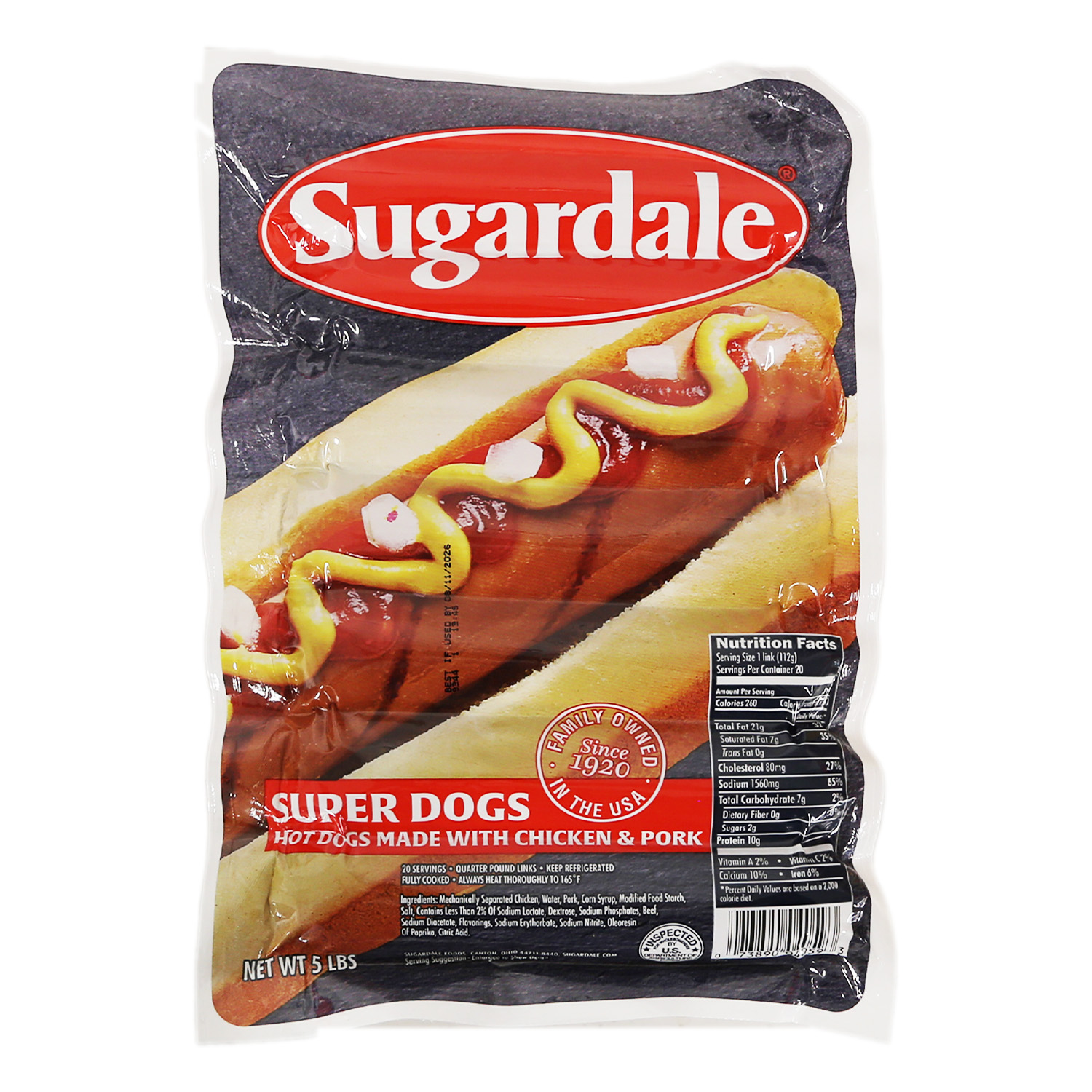 Hot Dogs - Super Dogs SGDL 5 lb | Walnut Creek Foods