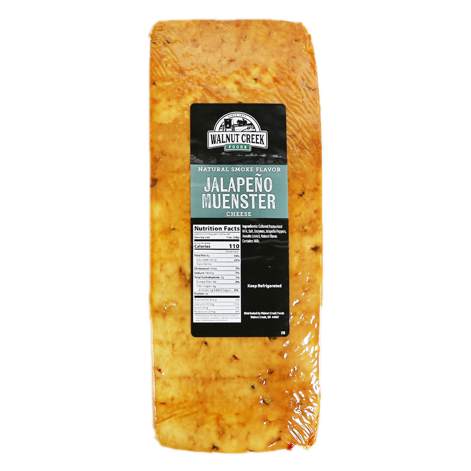 Jalapeño Muenster - Smoked Loaf WC 3 lb | Walnut Creek Foods