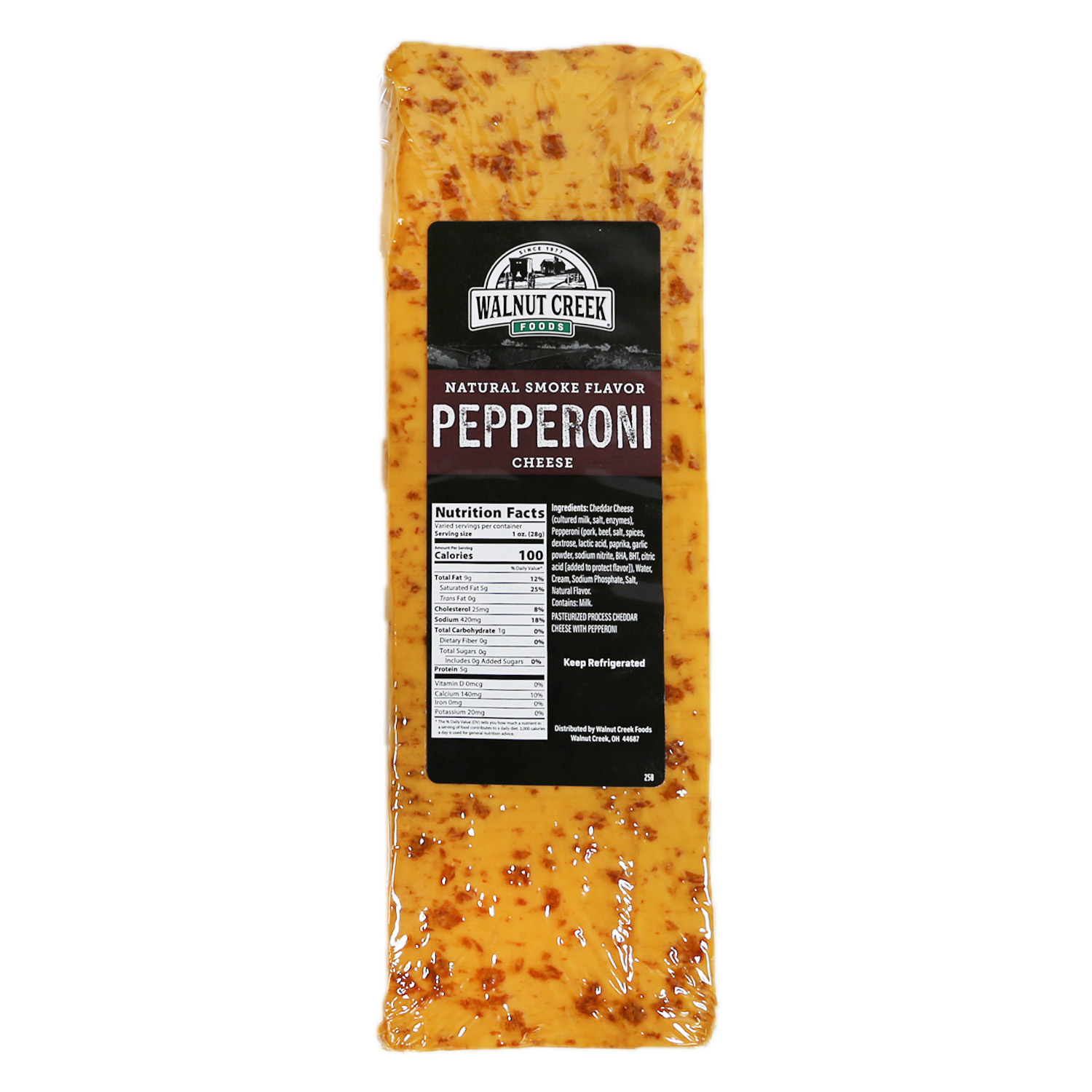 Pepperoni Cheese - Smoky Loaf WC 2.5 lb | Walnut Creek Foods