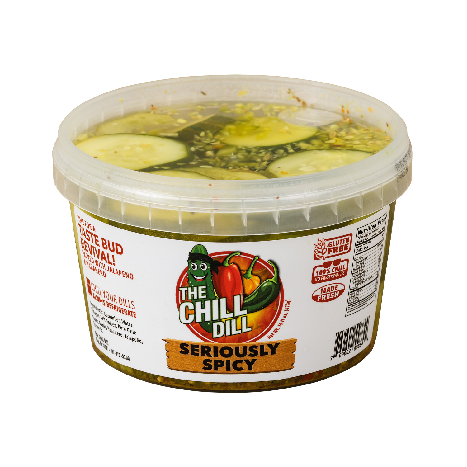 Pickles - Seriously Spicy Chill Dill 16 oz | Walnut Creek Foods