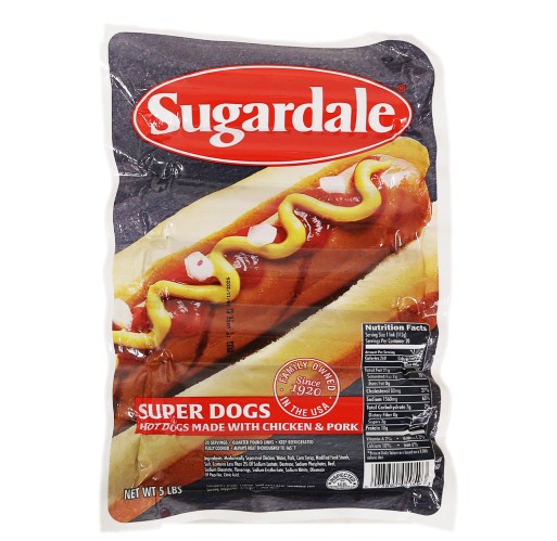 dogl17 250枚 Hot Dogs - Super Dogs SGDL 5 lb | Walnut Creek Foods