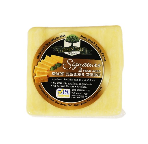 Cheddar - Sharp 2 year Bars 7.5 oz Green Tree