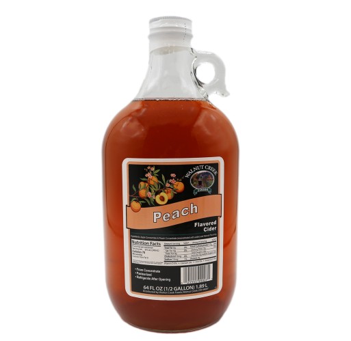 Cider - Peach WC Half Gallon Glass