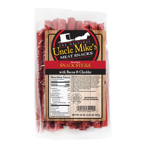 Snack Sticks - Bacon & Cheddar UM 2.25 lb