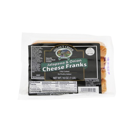 Hot Dogs - Franks Jalapeño & Onion Cheese WC