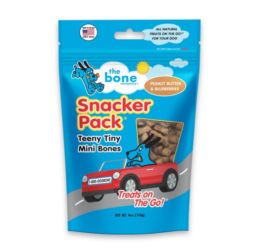 Pet Treats - Mini Bones PB & Blueberries 4 oz