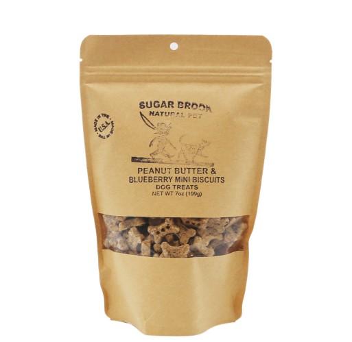 Dog Treats - Peanut Butter/Blueberry Mini Baked Biscuit 7 oz