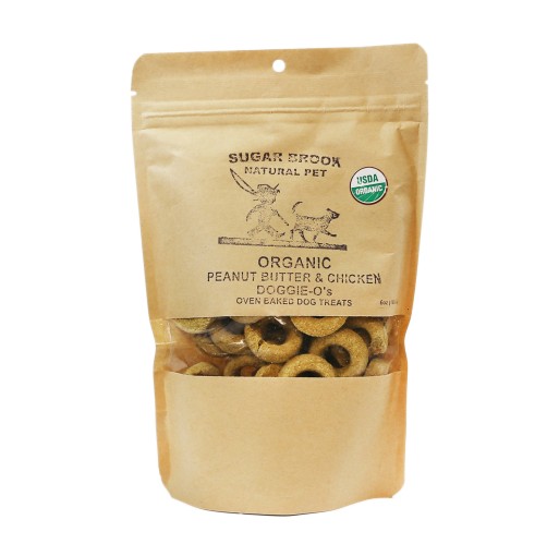 Dog Treats - Organic Peanut Butter & Chicken Doggie-O's 6 oz