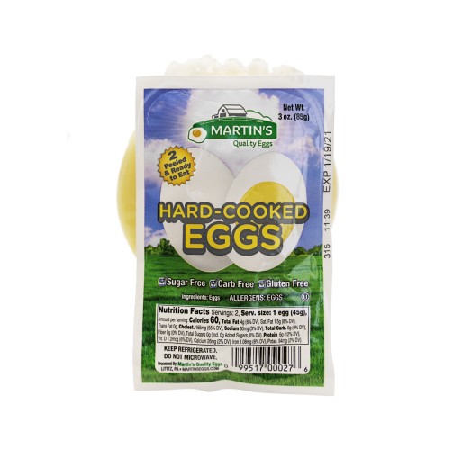 Eggs - Hard Cooked Martins 14/2 pk
