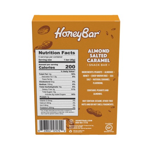 Honey Bar - Almond Salted Caramel Gluten Free