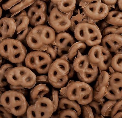 Milk Chocolate - Mini Twist Pretzels Albanese
