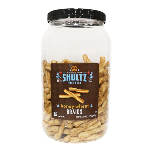 Pretzels - Honey Wheat Braided Barrel 23 oz