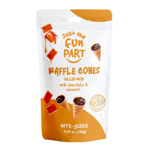 Mini Waffle Cones - Caramel & Milk Chocolate
