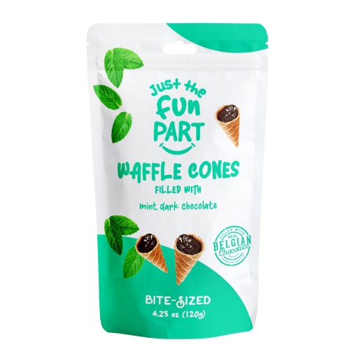 Mini Waffle Cones - Mint Dark Chocolate