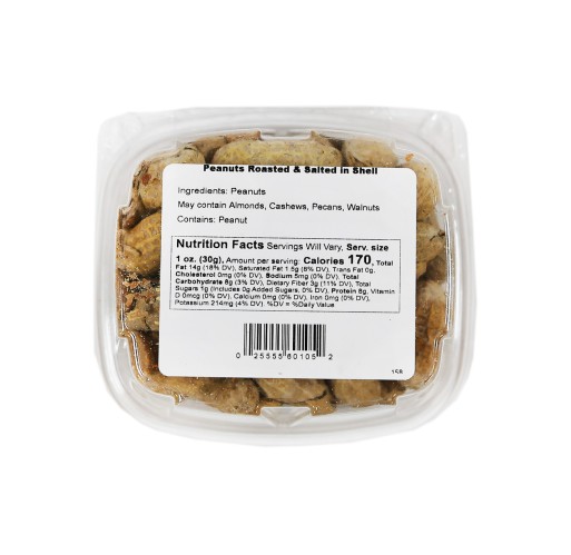 Tub - Peanuts Roasted & Salted In-Shell