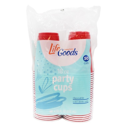 Cups - Red LifeGoods 18 oz 50 ct