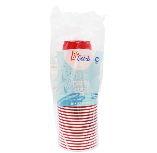 Cups - Red LifeGoods 18 oz 20 ct