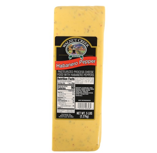 Habanero Cheese - Loaf WC 5 lb | Walnut Creek Foods