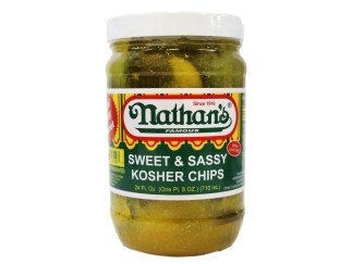 Pickles - Sweet & Sassy Chips Nathan's 24 oz