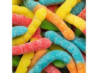 Gummy - Sour Neon Worms Albanese